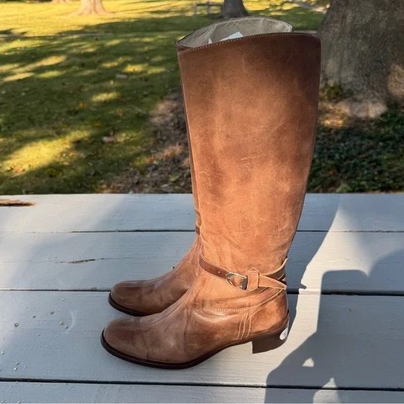 Charles David Tan Leather Knee-High Boots – Size 7 - Picture 9 of 13